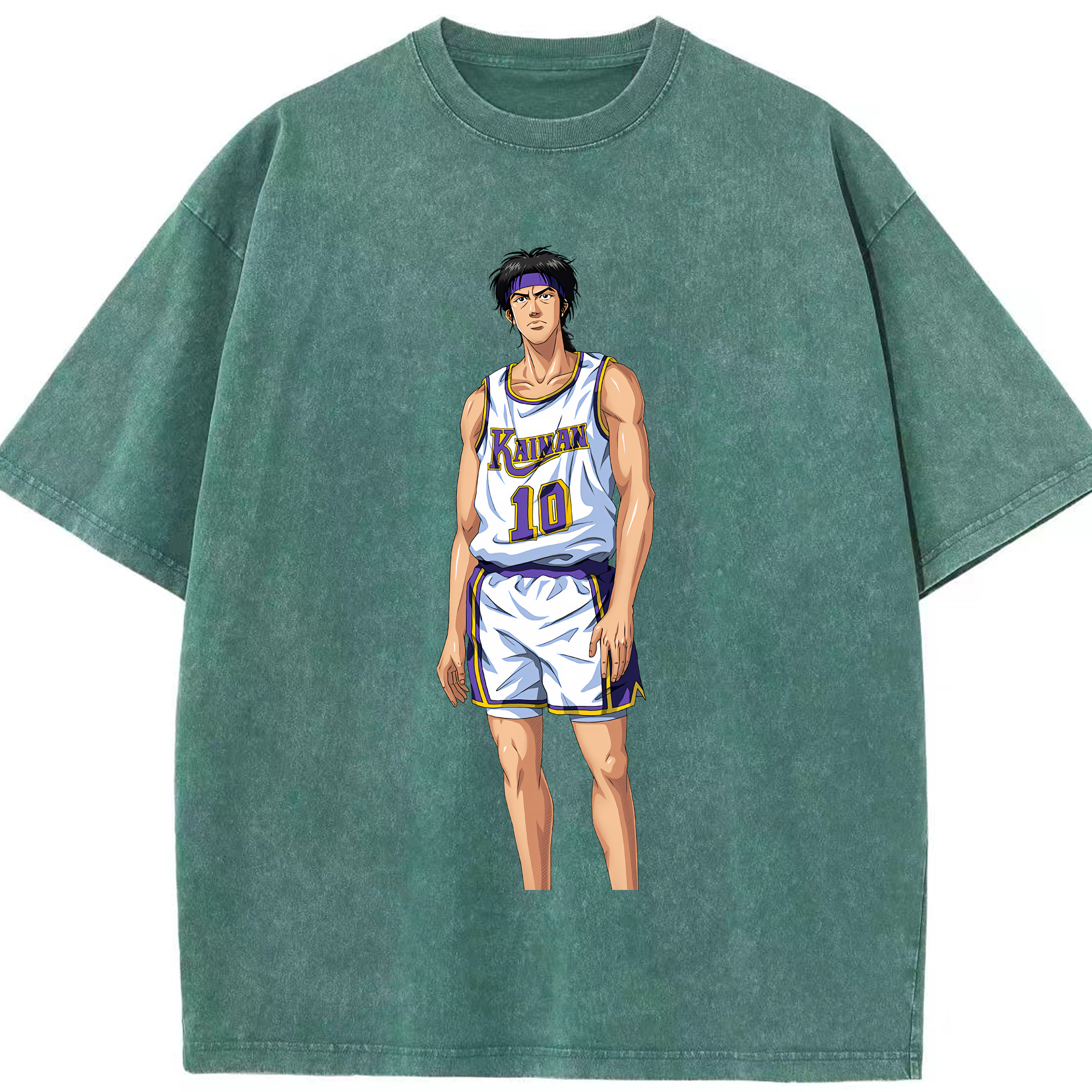 （画像用） SLAM DUNK／スラムダンク 綿100% ヴィンテージ風 半袖Tシャツ（フロントプリント）